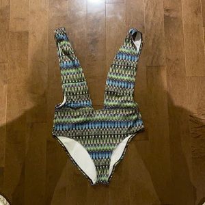 One piece - green & blue bather